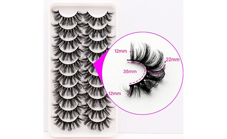 Veleasha Manga Lashes Natural Look False Eyelashes 8 Pairs Pack  Light-weight Comfortable Fake Eyelashes