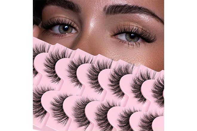 Veleasha Natural Lashes Fluffy Eyelashes Cat Eye Lashes