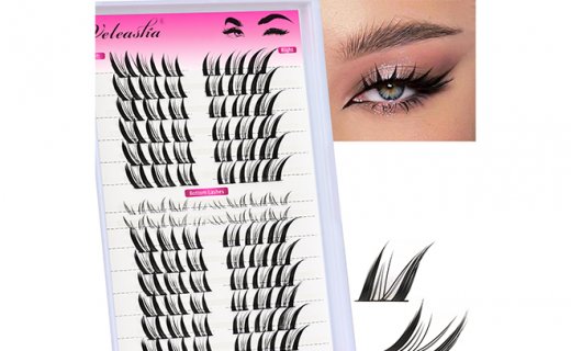 Veleasha Fox Eye Lash Clusters 100pcs Manga Lashes