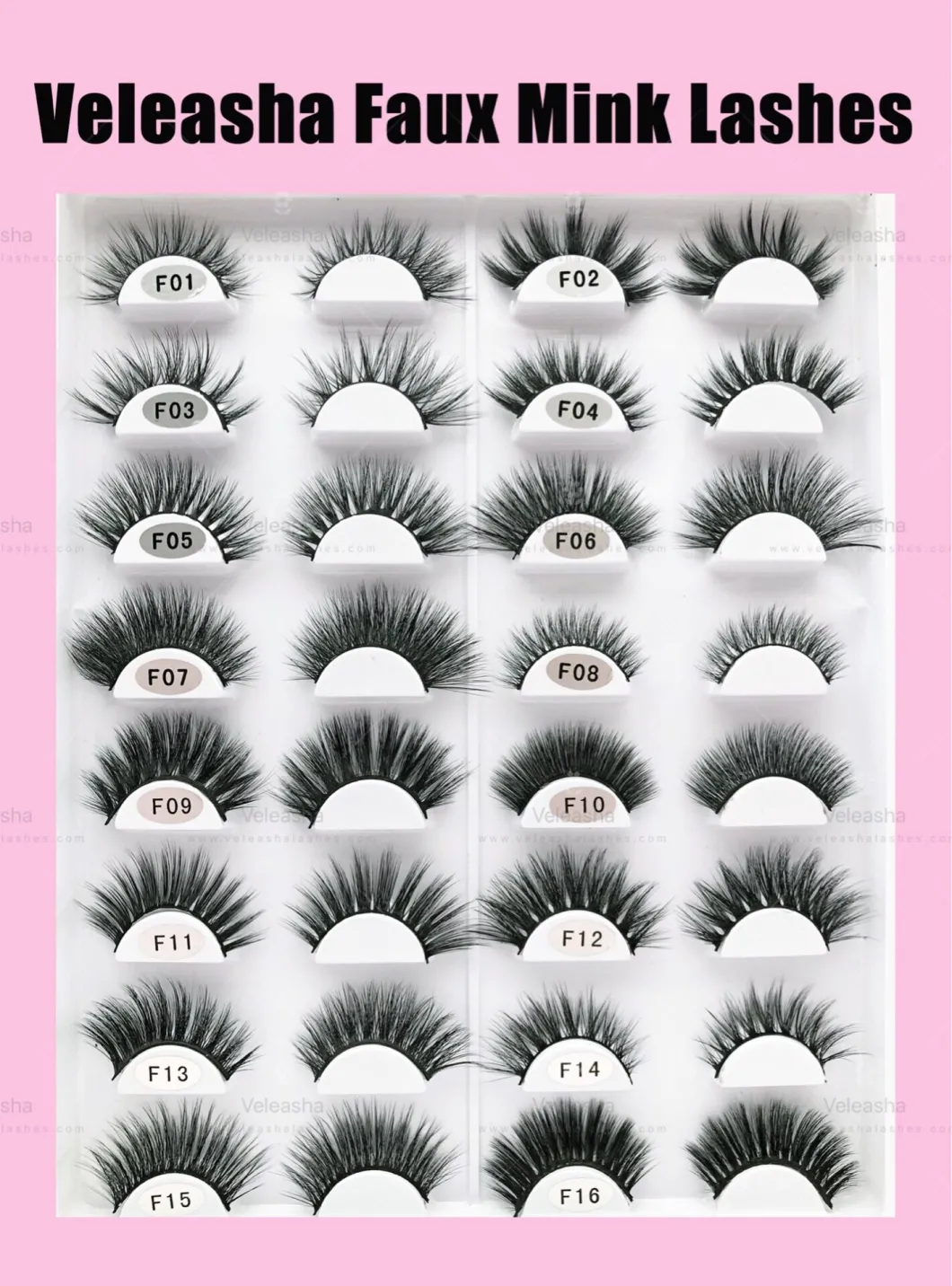 Wholesale Mink Lashes Private Label Faux Mink Eyelashes with Custom Packaging